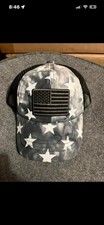 US kids pony black American flag baseball cap / trucker hat