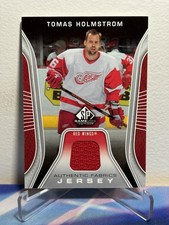 2006-07 UD SP GAME USED EDITION TOMAS HOLMSTROM #AF-TH AUTHENTIC FABRICS JERSEY