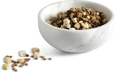 White Dog Bowl, Marble Dog Food Bowl, Non-Slip Stone Dogs Water Bowl Large, Non-