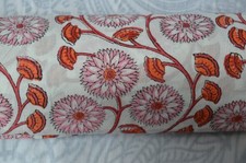 NO TARRIF CHARGES 100 ZK 122 Hand Block Print Fabric 100 Cotton 3 Yard