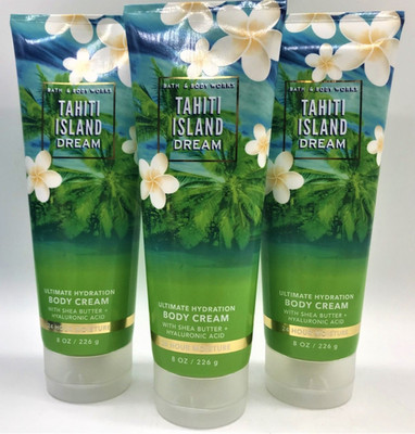 x3 Bath & Body Works TAHITI ISLAND DREAM Cream 8 oz Ultimate Hydration