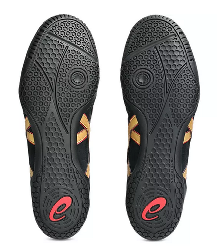 Asics Dan Gable Evo 3 Wrestling Shoes - BLACK/PURE GOLD - Picture 4 of 7