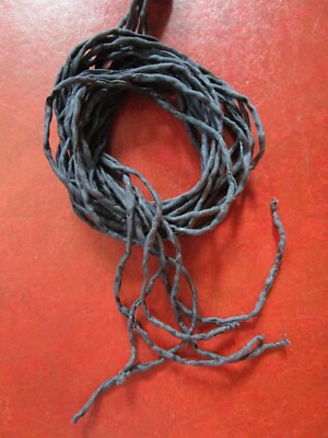 Seidenbänder SCHWARZ 6x Seidenschnur Band Echte Reine Seide Rolliert 100 % Silk