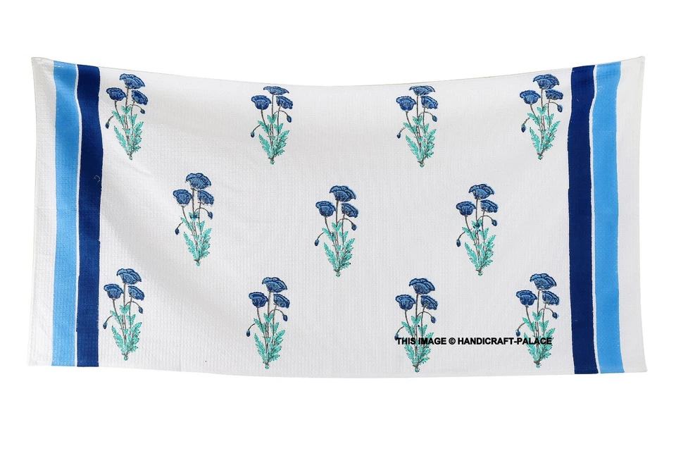 Toalla de baño de secado rápido de algodón tejido gofre premium toalla impresa a mano Foto 2 de 4