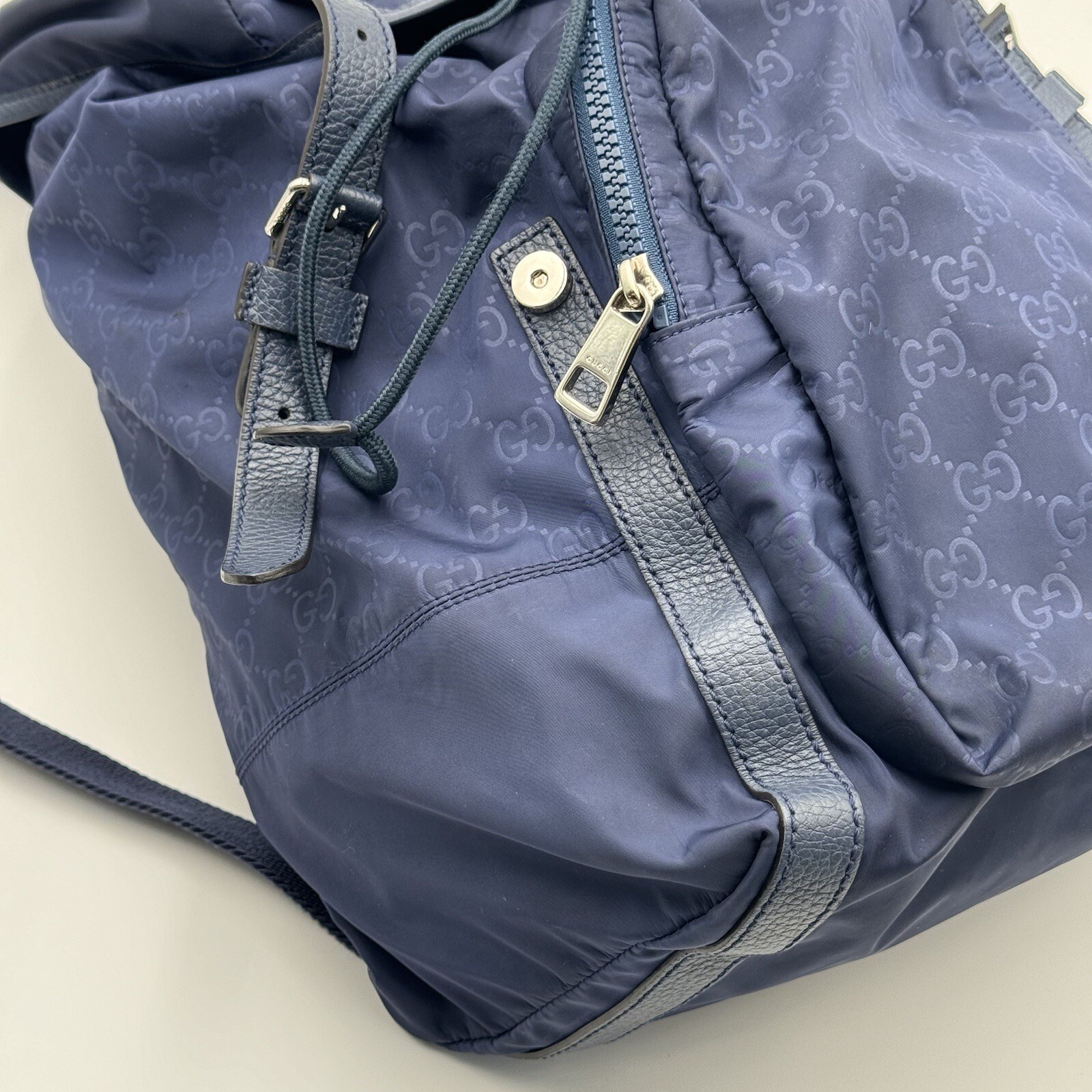 Gucci Nylon Monogram Medium Light Double Buckle B… - image 6