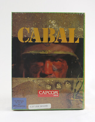 SEALED Cabal 1988 Capcom IBM Big Box PC MS-DOS Dual Pack 3.5 5.25 RARE