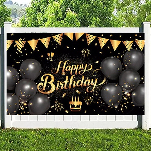 Happy Birthday Backdrop Banner Background Cloth Photo Props Party Decor Tool - Picture 5 of 15