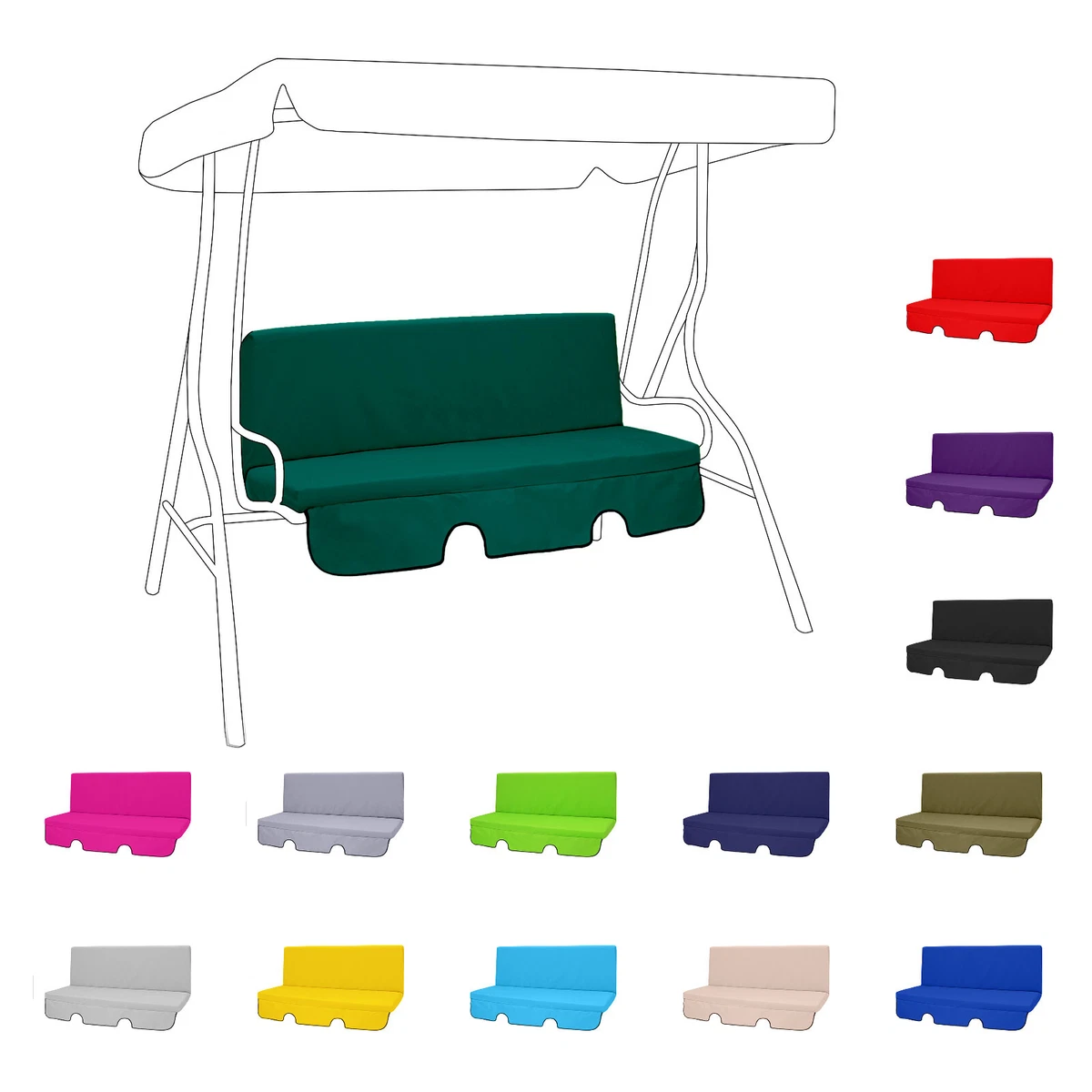2 seater garden online swing seat with cushions