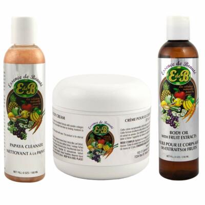 Essence de Beaute Collagen 4oz Cream, Body Oil, Cleanser Set