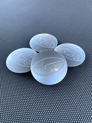 SUBARU SET OF 4 GRAY 60 mm/2.36in Wheel Center Caps - FITS MOST MODELS