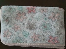 SL Home Fashions Girls Baby Blanket Flowers Pink blu Sherpa Security lovey FLAWS