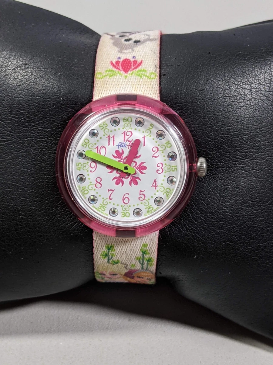 Flik Flak Swiss Mad Disney Frozen Elsa Anna Olaf Round Case 30 mm