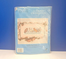 Vintage Cats in a Row Counted Cross Stitch Kit by Candamar Designs