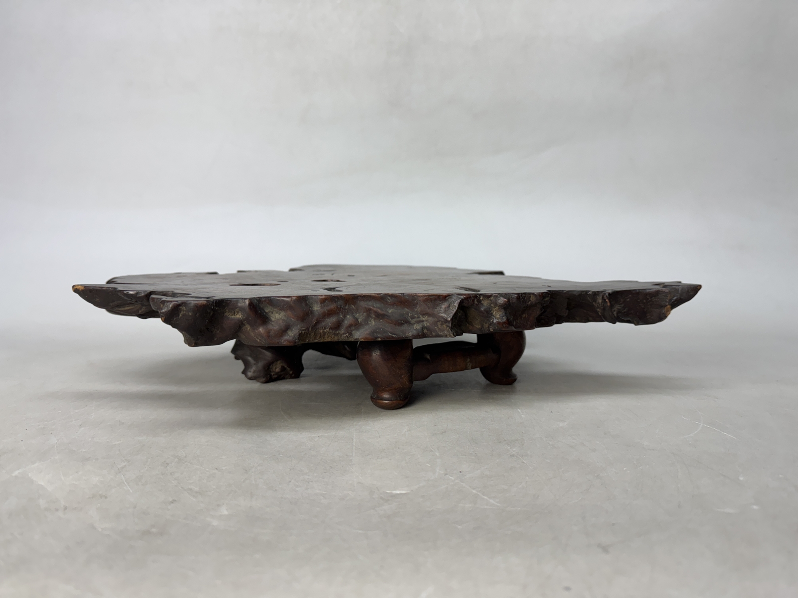 Y8986 FLOWER STAND wooden legs Tamamoku natural wood Japan antique ikebana decor