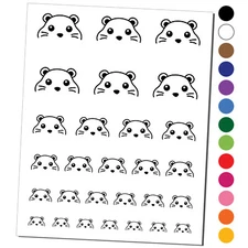 Peeking Hamster Gerbil Temporary Tattoo Water Resistant Set