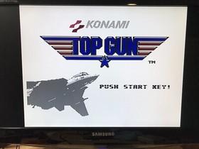 TOP GUN Nintendo NES Flight Action Shooter Game CART SHOWN WORKING! Konami 1987