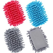 4 PCS Microfiber Shag Dry Erase Whiteboard Eraser Washable Dry Erase Erasers ...