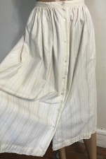 vtg 80s Button Front Midi Skirt Jrs 9/10 Pockets Peasant Cottagecore Prairie