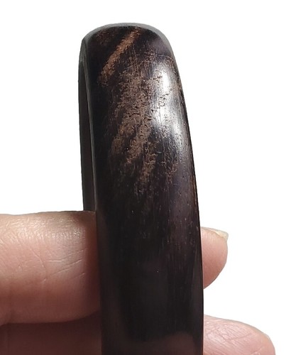 Wood Bangle Bracelet Wood Grains Dark Brown Walnut