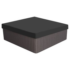 78.7x78.7x11.8" Square Hot Tub Cover 210D Oxford Waterproof SPA Cover Black