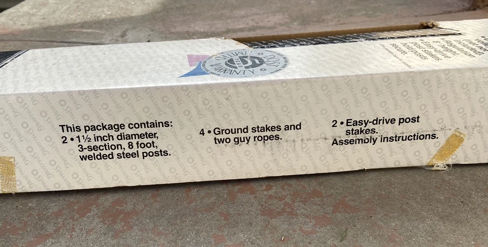 Juego de postes de voleibol Spaulding vintage - edición dorada nuevo en caja acero bádminton Foto 4 de 4