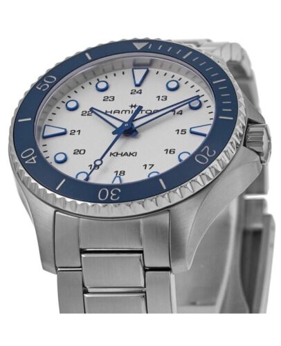 New Hamilton Khaki Navy Scuba Quartz Silver Dial Steel Men's Watch H82231150 - Picture 2 of 5