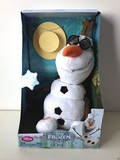Disney Store Exclusive Frozen Singing Olaf Snowman Plush 10.5"