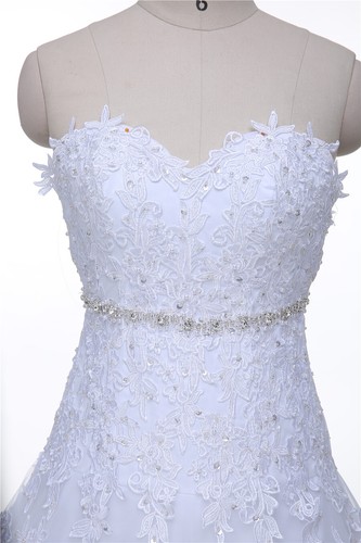 NEU Brautkleid Schleppe Hochzeitskleid Gr. 34 - 50 Spitze Braut Kleid Hochzeit - Bild 9 von 25