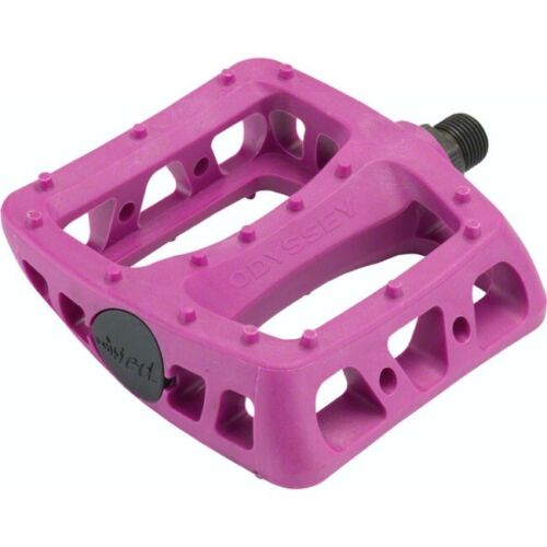 Odyssey Twisted P.C. Bicycle Pedals PURPLE 9/16" BMX FLAT PLATFORM 16 Pin PAIR - Picture 1 of 1