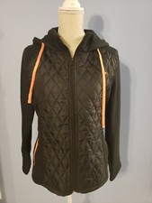 Athletic Collection Size Medium Jacket Womens Black Zip Up Hooded