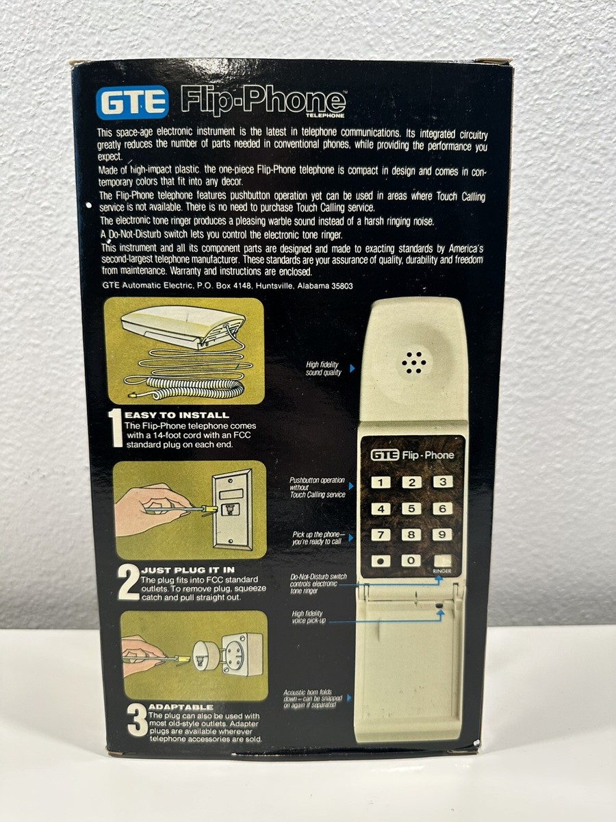 VINTAGE *NEW* 70's/80's GTE Flip-Phone Telephone *RARE | eBay