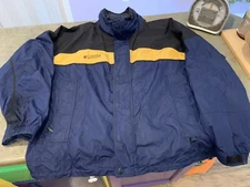 Vintage Columbia Bugaboo Jacket Mens XL Windbreaker Lightweight Blue Ski Coat