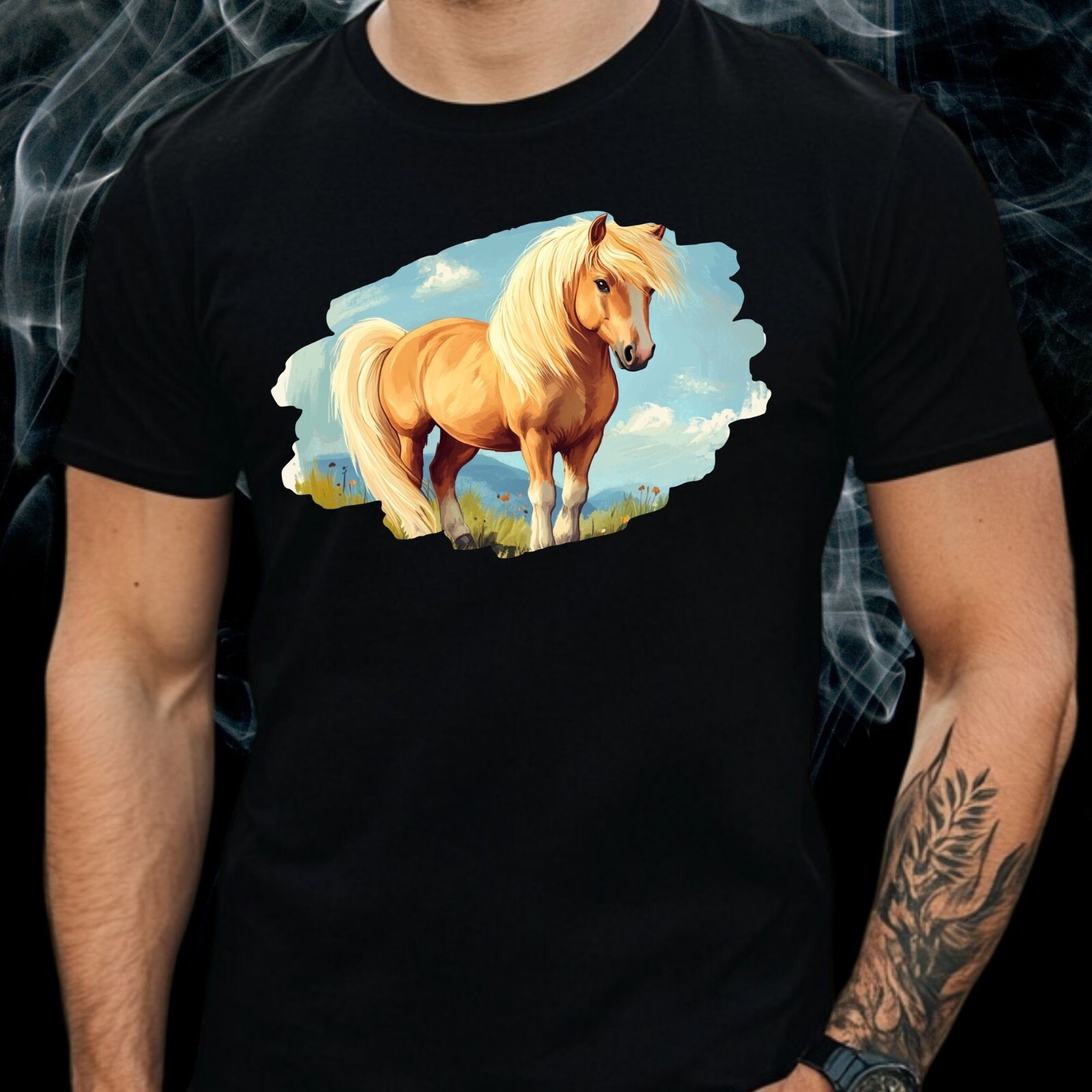 T shirt uomo Shetlandpony fantasia cotone taglia dalla S alla 5XL