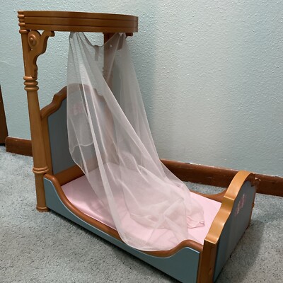 American Girl G1498 Doll Bed Cecile Marie Grace Half Canopy 2011  Retired+Dress