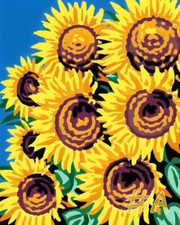 Blooming Sunflowers Printed Needlepoint Canvas FA08