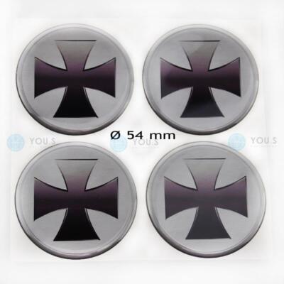 4 X Coprimozzo In Silicone Adesivi Emblema - 57 Mm - NUOVO - Foto 9