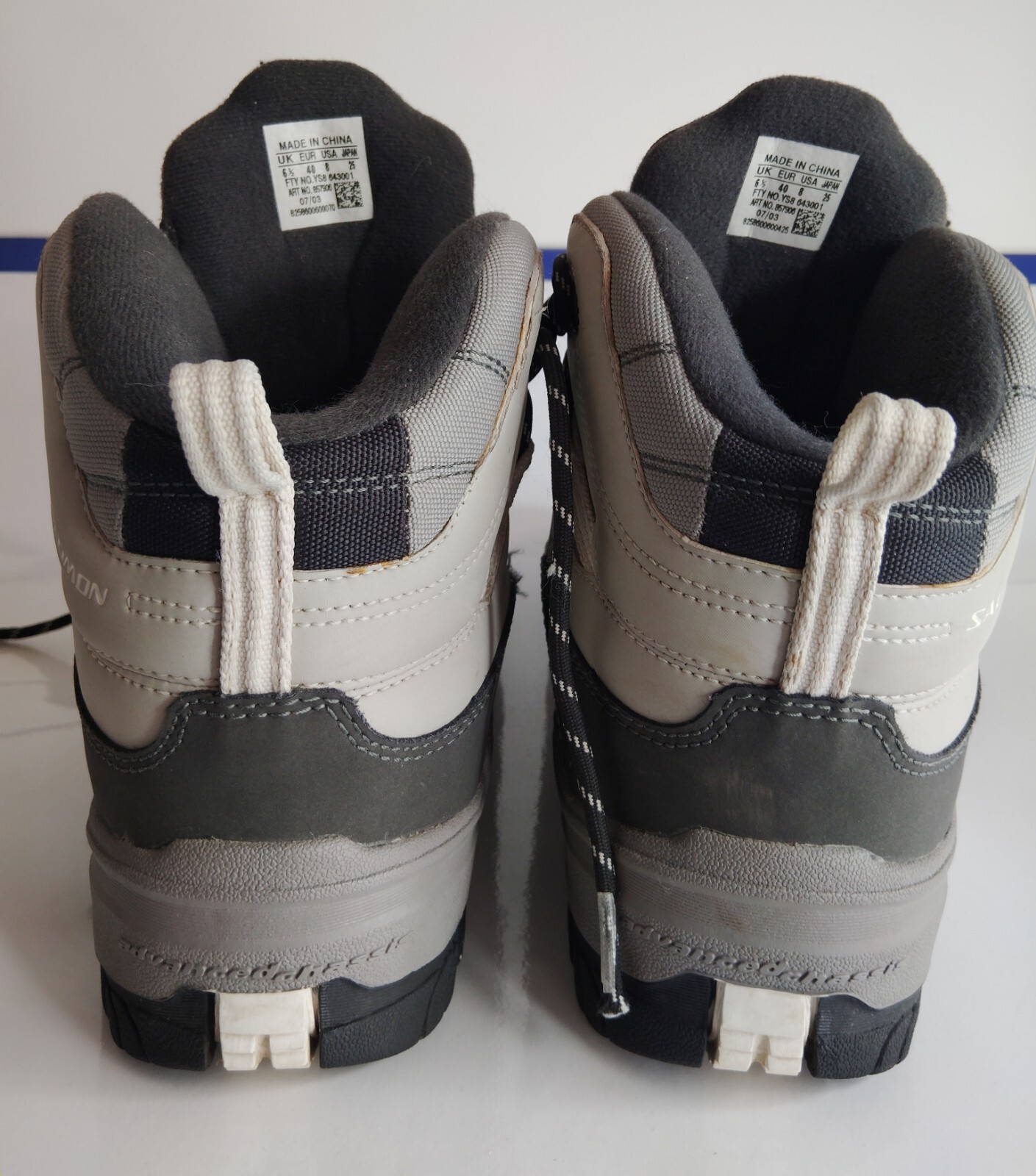 Scarpe da trekking donna Salomon Gore Tex Advanced telaio grigio nero taglia 8