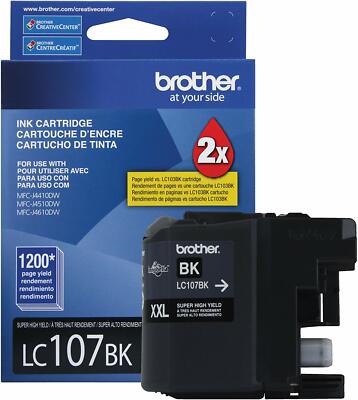 GENUINE Brother LC-107 Black Ink for MFC-J4410DW MFC-J4510DW MFC-4610DW
