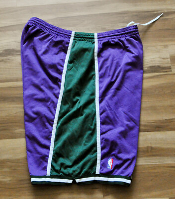 Milwaukee Bucks Reebok Shorts Team Issue Game Purple Sewn NBA Men