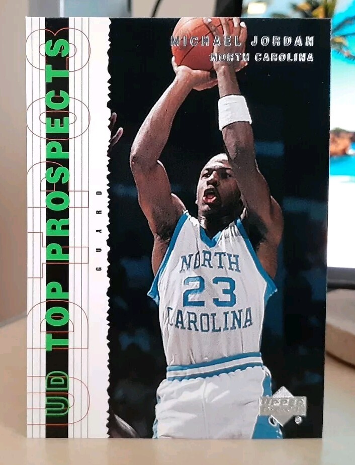 michael jordan tar heels card