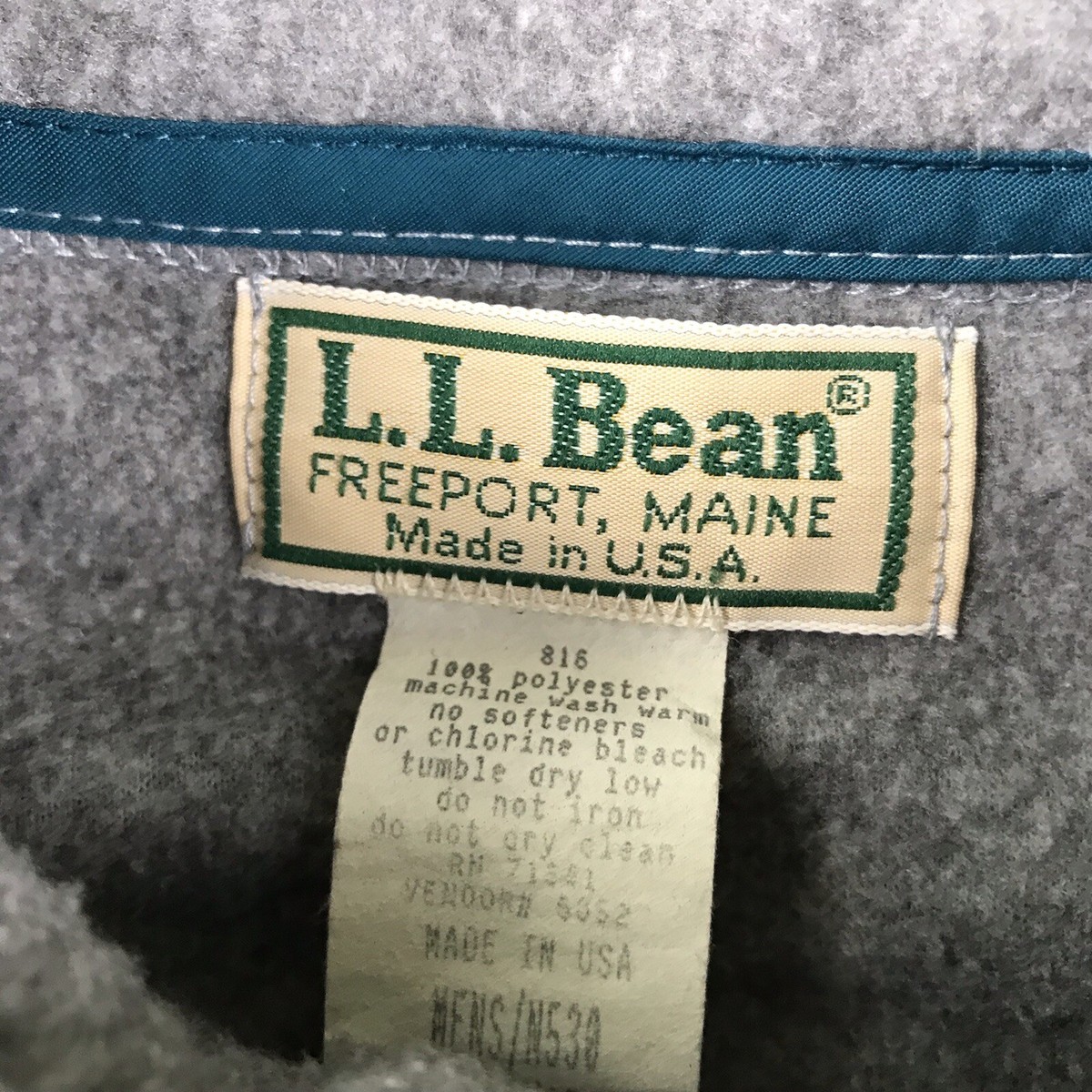 VTG LL Bean Sweatshirt Mens Small Regular Gray Long Sleeves