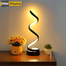 Spiral Table Lamp Modern Minimalist Dimmable Table Lamp 3 Color Bedside LED Lamp