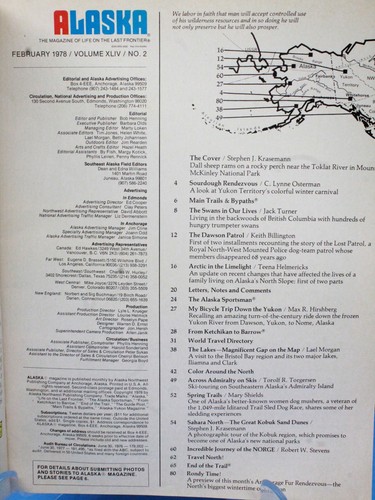 Alaska Magazine February 1978 Life on the Last Frontier Plastic Protective Sheet - Picture 2 of 3