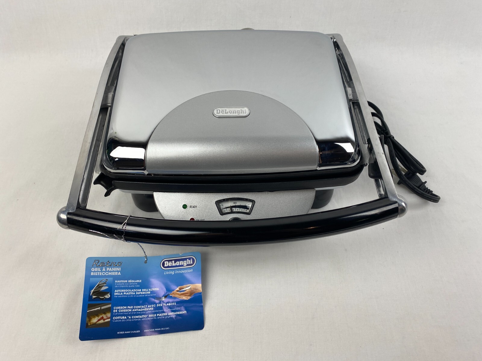 NEW NEVER USED DeLonghi CGH800U Nonstick Indoor Grill Sandwich Panini