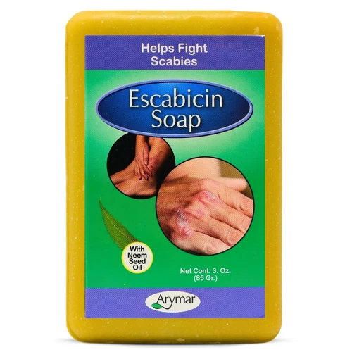 Arymar Escabicin Soap with Sulfur & Neem Oil for Scabies, 3 oz - Packs 1-25