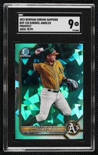 2022 Bowman Chrome Sapphire Prospects Aqua 78/99 Euribiel Angeles SGC 9 1j7t