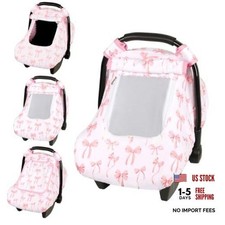 Baby Car Seat Cover, Windproof Carseat Cover for Infant Single Zipper Bow