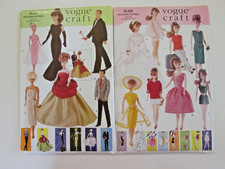 2 VOGUE Patterns 639  650 for 11 1/2" Fashions Dolls Evening Wear  Casual - UC