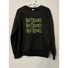 Beetlejuice Unisex Black Graphic Sweatshirt Size Large L 