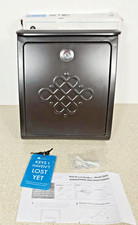Architectural Mailbox Medium Locking Bordeaux Rubbed Bronze Steel Wall Mount